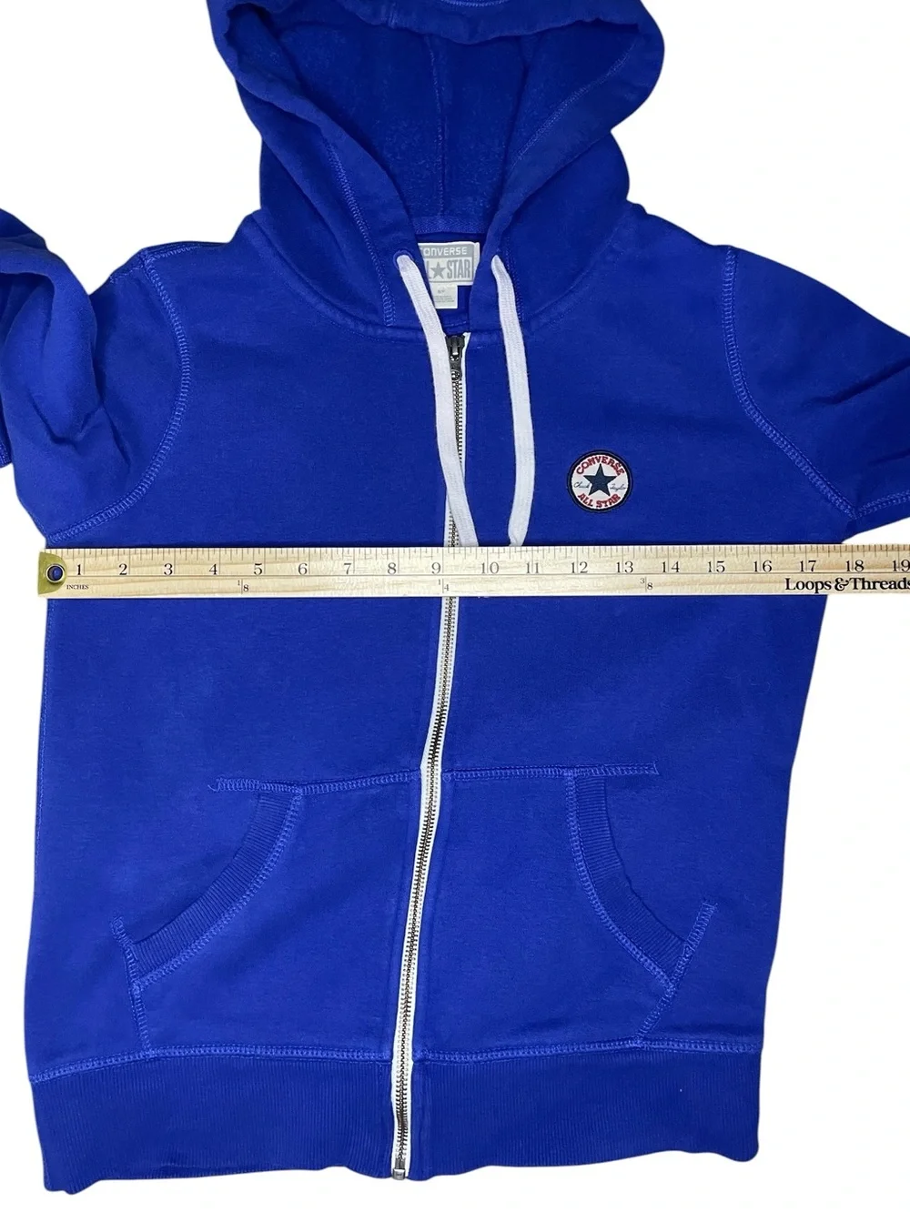 Converse Kids Cobalt Blue Full-Zip Hoodie-Small